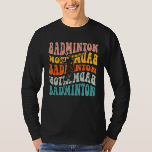 Camiseta Badminton Vintage Jogador de Badminton Homens Meni