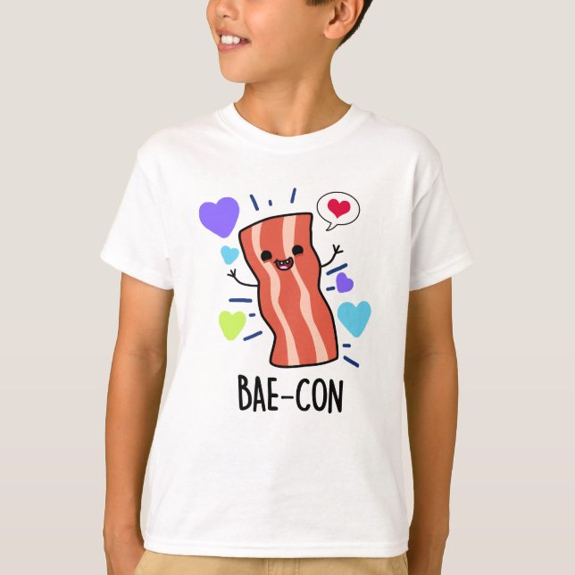Camiseta Bae-con Funny Bacon Pun (Frente)
