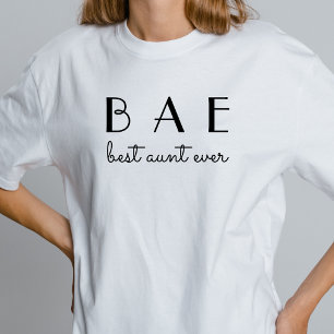 Camiseta BAE Melhor Tia de Todos os Tempos Moderno Script