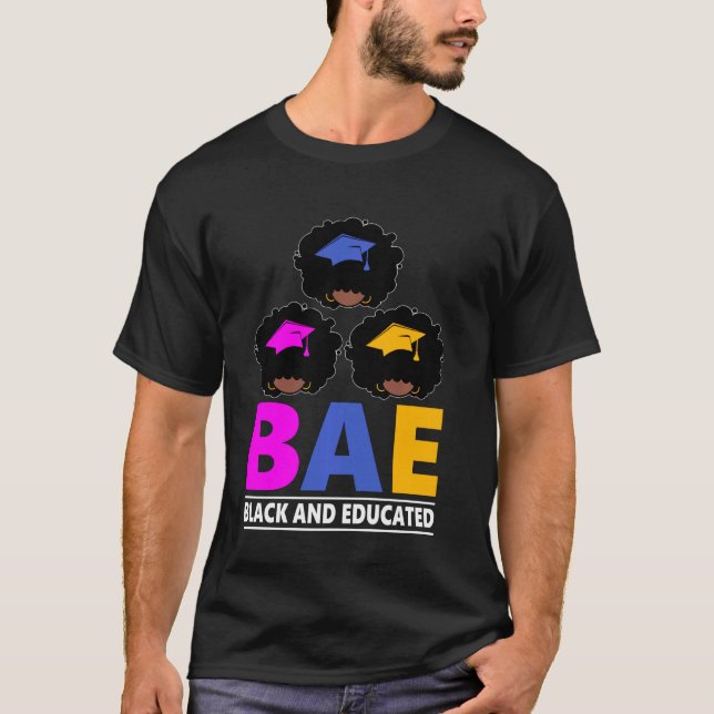 Camiseta Bae Preto E Educado Mês da História Negra (Frente)