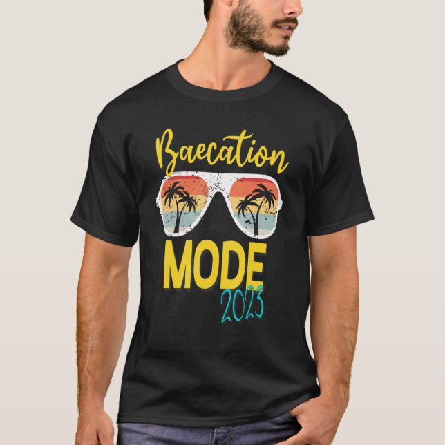 Camiseta Baecations Mode 2023 Matching Casais Trip Beach V (Frente)