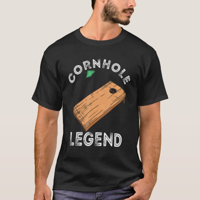 Camiseta Bag do jogo de Conselho da lenda Cornhole (Frente)