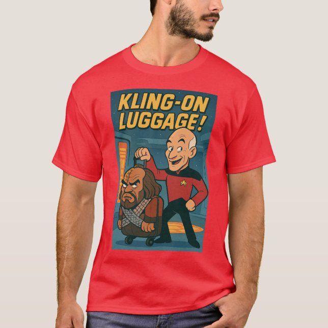 Camiseta Bagagem de Kling! — Uma Paródia de Cartoon de Star (Frente)