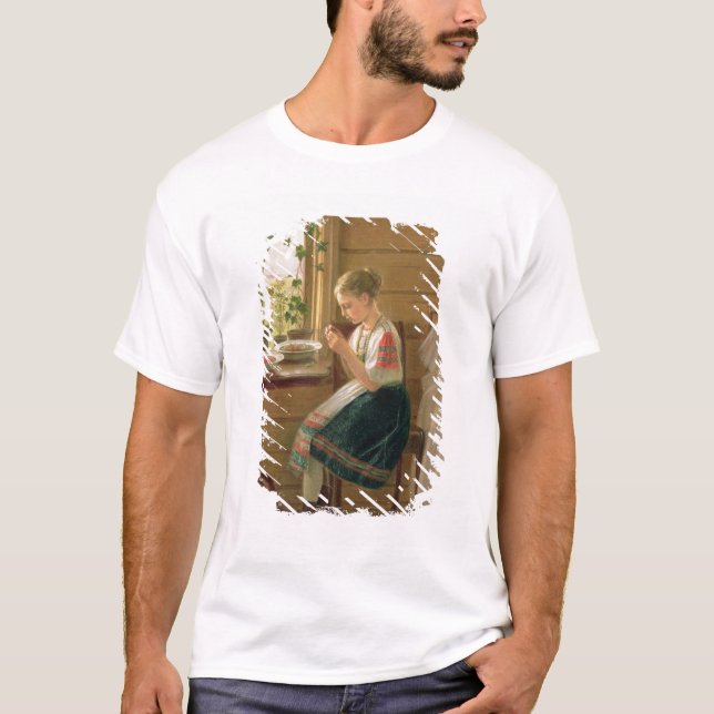 Camiseta Bagas da casca da menina, 1880 (Frente)