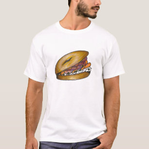 Camiseta Bagel c/ Cream Queijo e Lox Bagels Teto Café da Ma