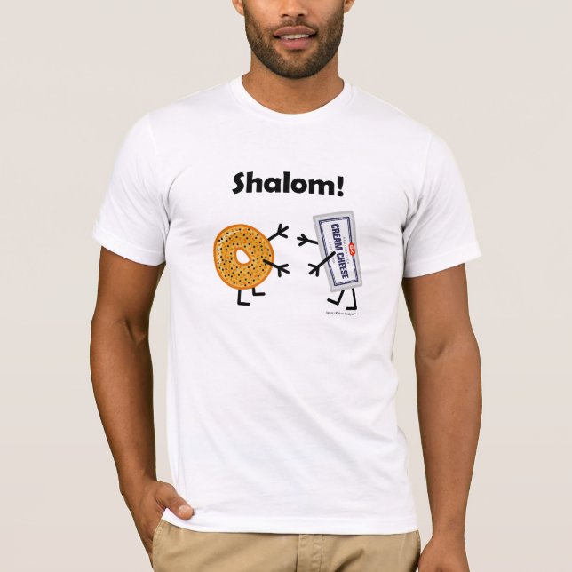 Camiseta Bagel & queijo creme - Shalom! (Frente)