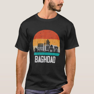 Camiseta Baghdad Iraque Retro Vintage Sunset Skyline Baghda