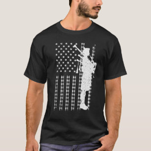 Camiseta Bagpipa legal de bandeira dos EUA para mulheres jo