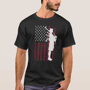 Camiseta Bagpipa legal de bandeira dos EUA para mulheres jo