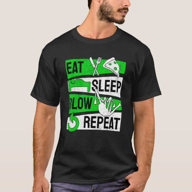 Camiseta Bagpipe Bagpipes Eat Sleep Blow Repeat (Frente)