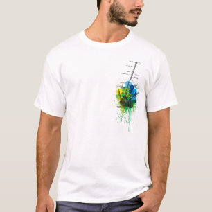 Camiseta Bagpipe das montanhas - cores verdes frescas
