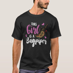 Camiseta Bagpipe Esta Menina É Uma Bagpipa Escocesa