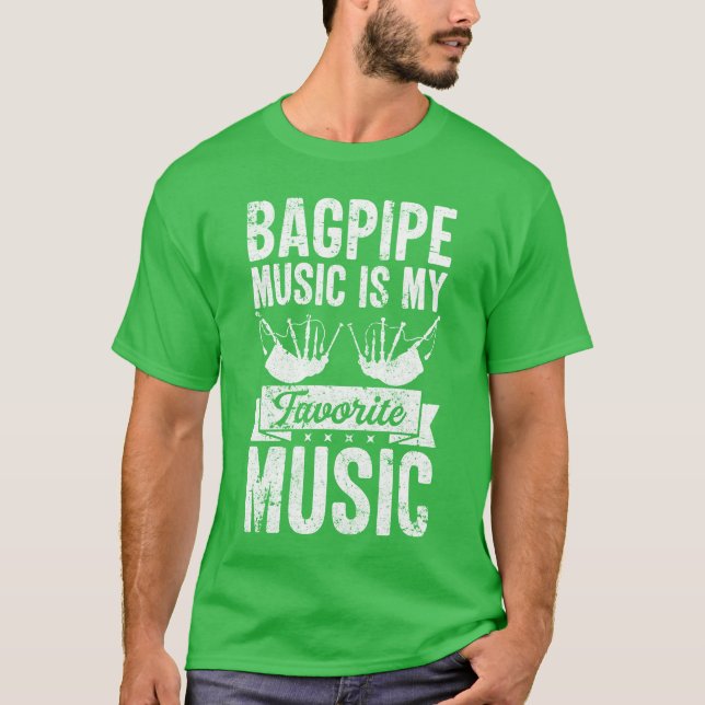 Camiseta Bagpipe Music É Minha Música Favorita - Bagpipe Mu (Frente)