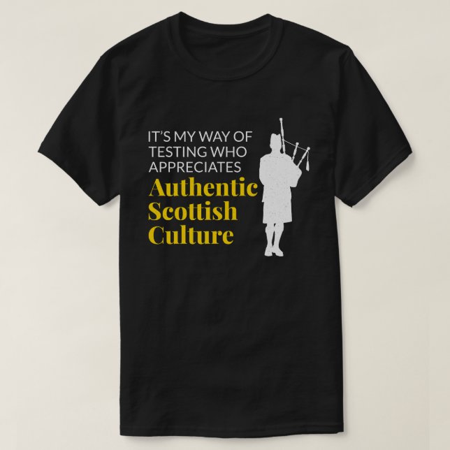 Camiseta Bagpipe Player Musical Instrumento Bagpiper Engraç (Frente do Design)