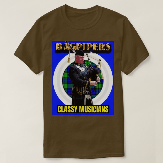 Camiseta Bagpipers Classy Musicians 18 (Frente do Design)