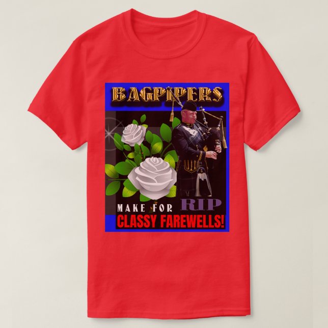 Camiseta Bagpipers Classy Musicians 3 (Frente do Design)