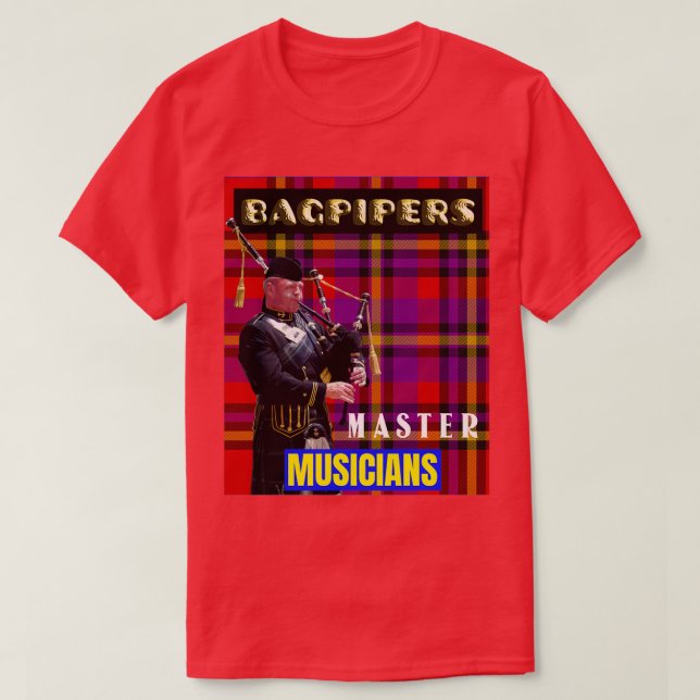 Camiseta Bagpipers Master Musicians 7 (Frente do Design)