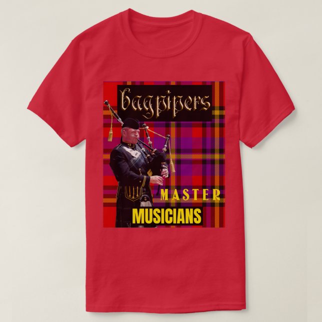 Camiseta Bagpipers Master Musicians 8 (Frente do Design)