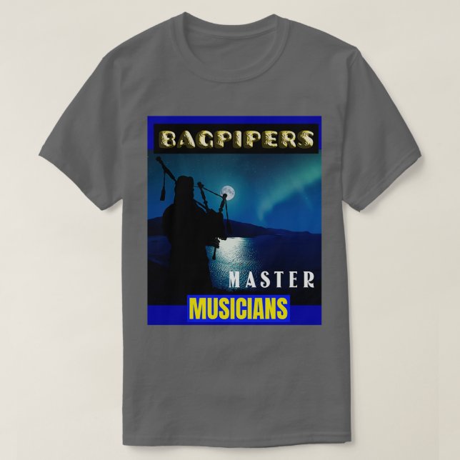 Camiseta Bagpipers Mestre Músicos 11 (Frente do Design)