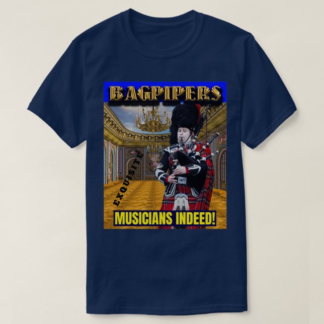 Camiseta Bagpipers requentados Músicos 2 (Frente do Design)