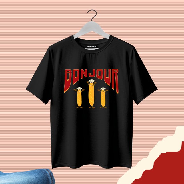 Camiseta baguete francês (Criador carregado)