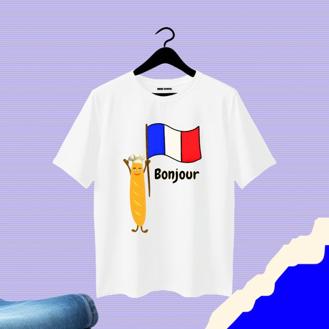 Camiseta baguete francês (Criador carregado)