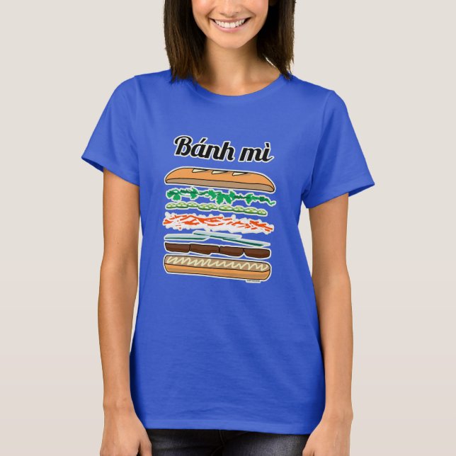 Camiseta Baguette vietnamiano do pão francês do sanduíche (Frente)
