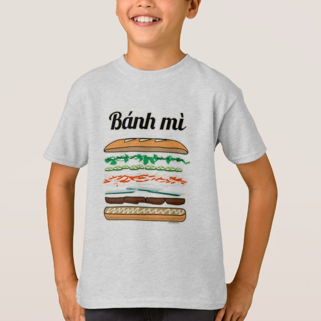 Camiseta Baguette vietnamiano do pão francês do sanduíche (Frente)