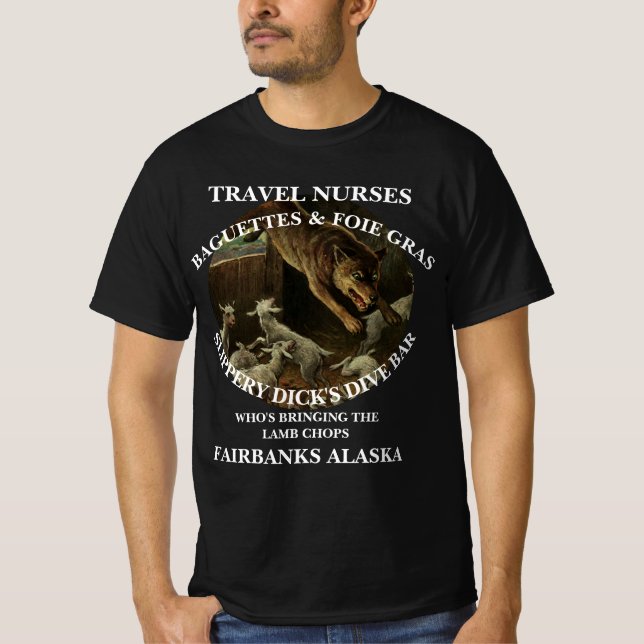 CAMISETA BAGUETTES E FOIE GRAS QUANDO TRAZER O LAMB CHOPS (Frente)