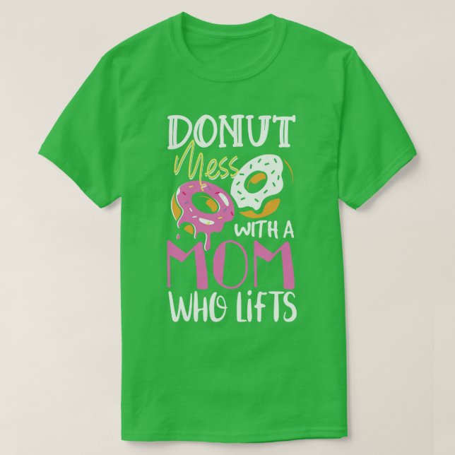 Camiseta bagunça de rosquinha com um presente de massa frit (Frente do Design)