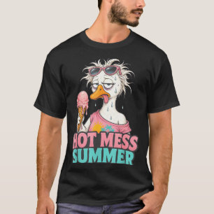 Camiseta Bagunça quente verão ganso bobo meme amante de sor