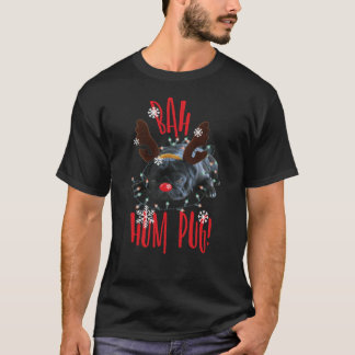 Camiseta Bah Hum Pug Black Pug Impressão 197