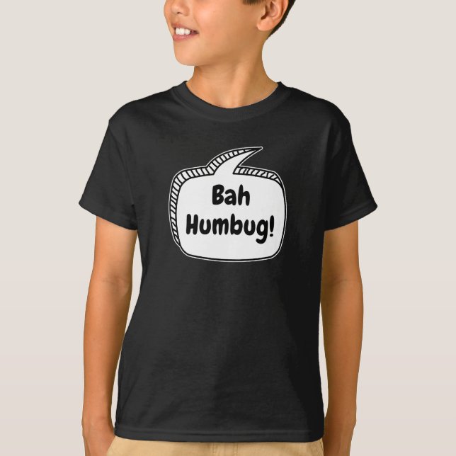 Camiseta Bah Humbug! Bolha de fala (Frente)