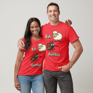 Camiseta Bah Humbug Divertido Fofo Irritado Natal