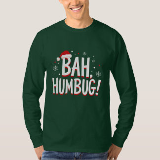 Camiseta Bah Humbug Divertido Sarcástico Mal-Humorado Natal