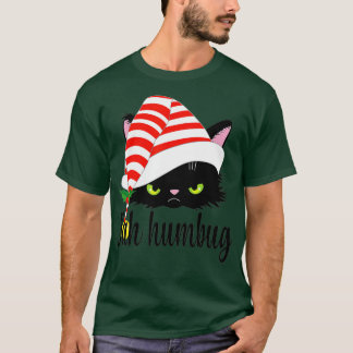 Camiseta Bah Humbug Feliz Natal Engraçado Pão Gato