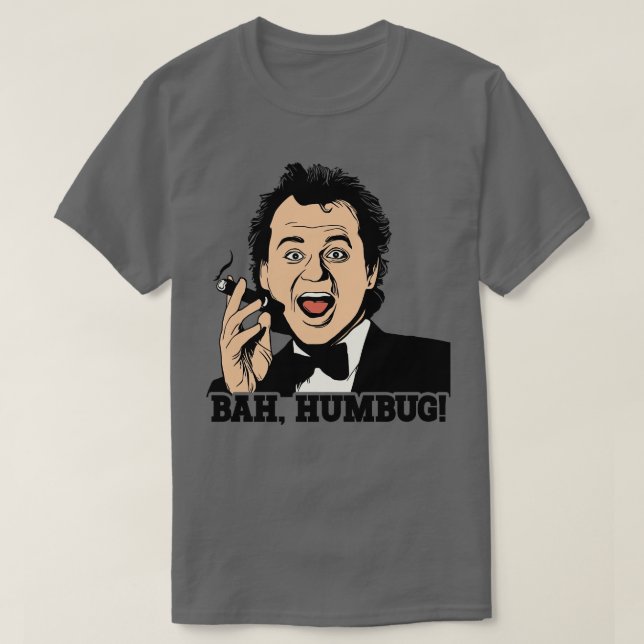 Camiseta BAH HUMBUG Frank Cross Scrooged (Frente do Design)