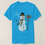 Camiseta Bah Humbug Grumpy Christmas Snowman apresenta<br><div class="desc">Bah Humbug! Esta design engraçada é a coisa perfeita para uma celebração de janto de Natal, um presente de anfitrião ou anfitrião, ou qualquer pessoa que esteja um pouco no lado antissocial e que preferencialmente evite as grandes multidões nesta temporada de férias. Apresenta um boneco de neve vestindo um chapéu...</div>