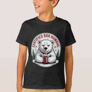 Camiseta Bah Humbug Natal Divertido Lar Urso Sarcástico Fer