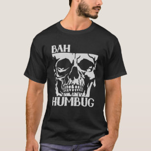 Camiseta Bah Humbug Skull Papais noeis Favoritos no Natal P