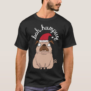 Camiseta Bah Humpug Pug de Natal Clássico 134