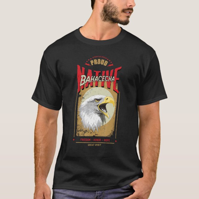Camiseta Bahacecha Espírito de Águia Americana Nativa, Vint (Frente)