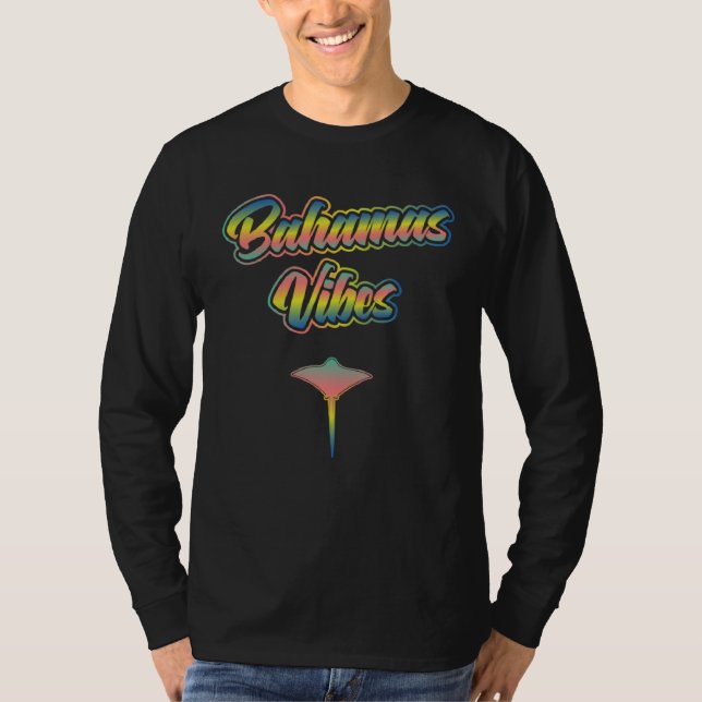 Camiseta Bahama Vibes  Bahamian Island Sunset Stingray of B (Frente)