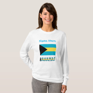 Camiseta Bahamas Bandeira Bahamiana Azul Personalização