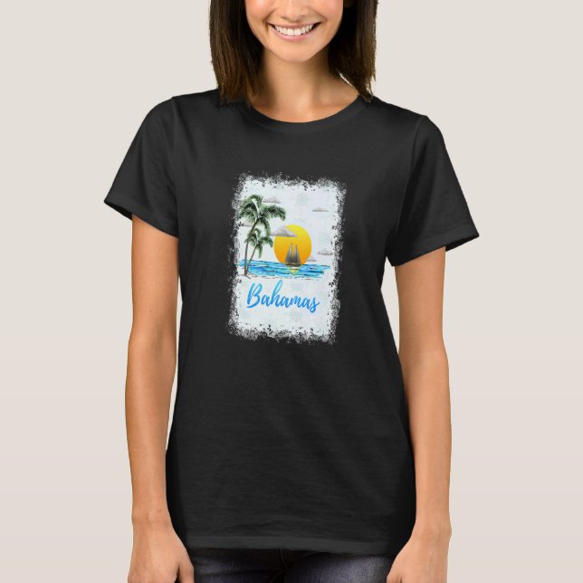 Camiseta Bahamas Caribe Férias Velejando (Frente)