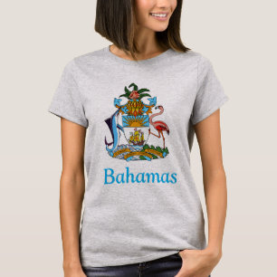 Camiseta Bahamas com Casaco de Armas (Paraíso Insular)