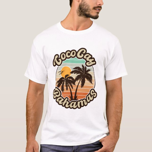 Camiseta Bahamas de Coco Cay Retro Souvenirs 60s (Frente)