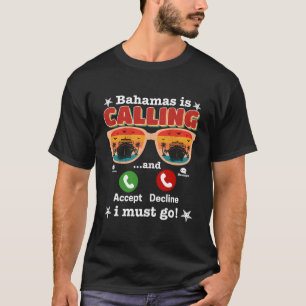 Camiseta Bahamas Está Chamando De G. De Férias Familiares D