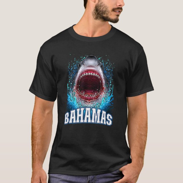 Camiseta Bahamas Férias Excelente De Férias White Shark Bea (Frente)