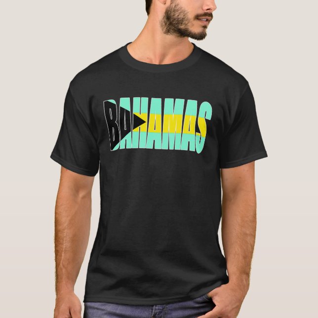 Camiseta Bahamas Férias Keepsasasasasaau Bandeira Homens Mu (Frente)